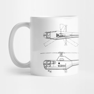 Helicopter Vintage Patent Hand Drawing Mug